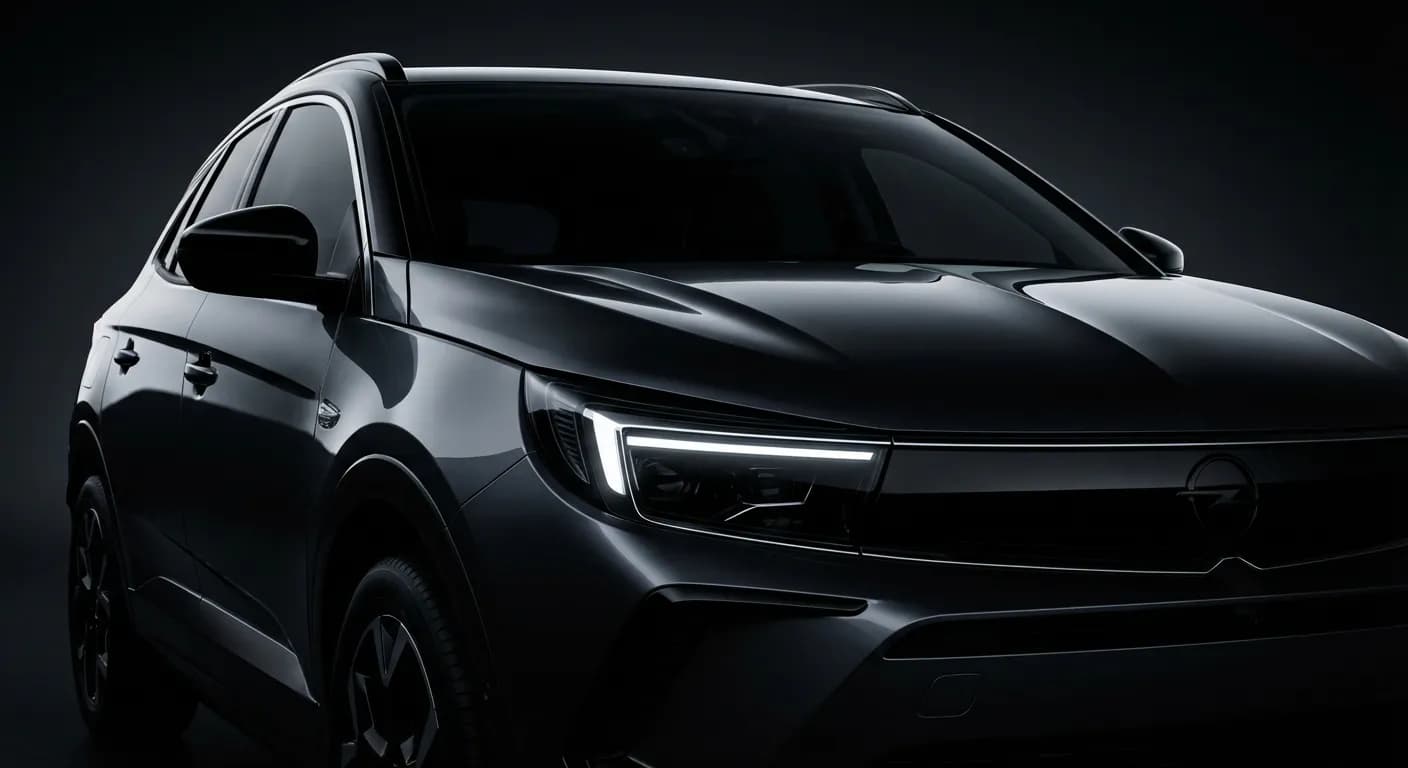 Vue avant iconique de l'Opel Mokka électrique avec sa calandre Vizor