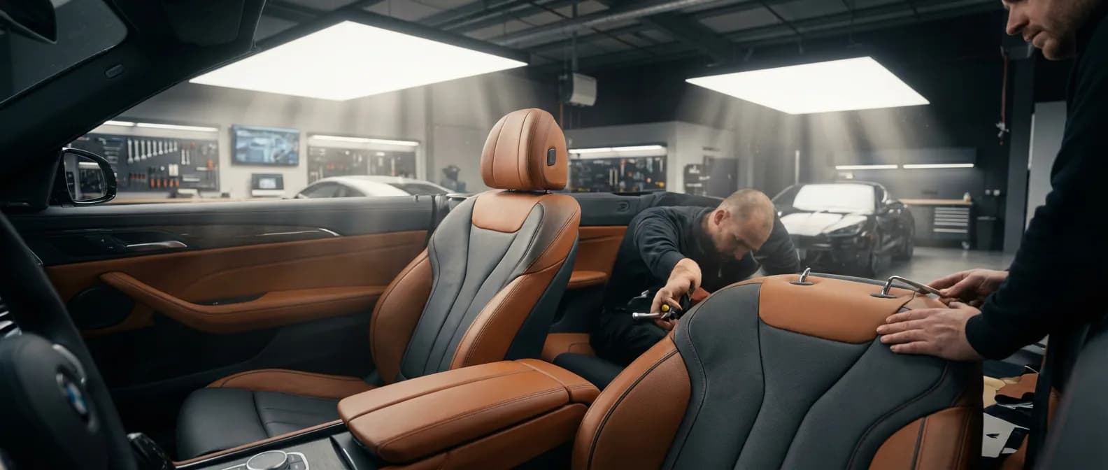 Transformation professionnelle de l'habitacle d'une voiture de société en version 5 places