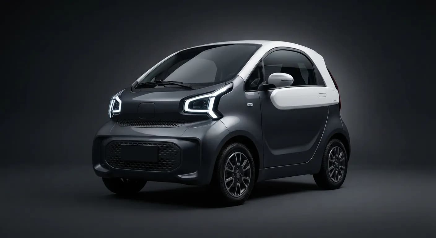 XEV Yoyo : prix, autonomie et test de la citadine électrique Portrait minimaliste de la XEV Yoyo sur fond sombre